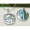 Sterling Silver Avalon Abalone Shell Pendant Necklace with 45cm Silver