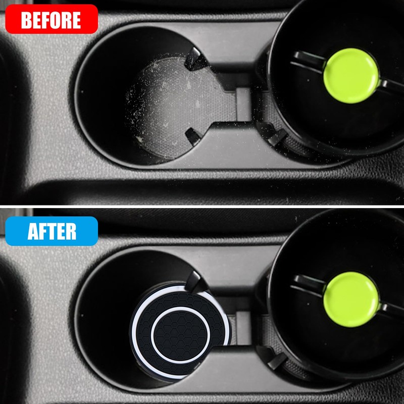 Piburth 2PCS Car Coasters for Cup Holder, 2.75 Inch Non-Slip