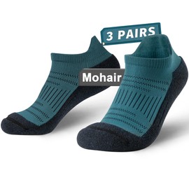 Compression Cushion Socks Ankle Hidden Athletic Running High Performance No Show Anti-Blister with Heel Tab 3 Pairs