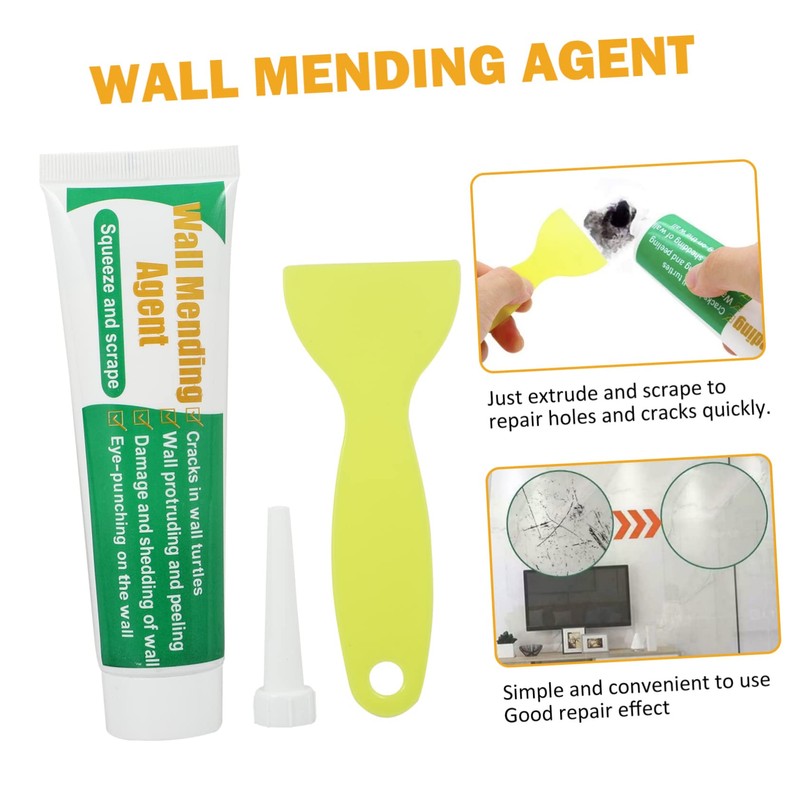 Operitacx 2 Sets Wall Repair Cream Kit Safe Wall Mending