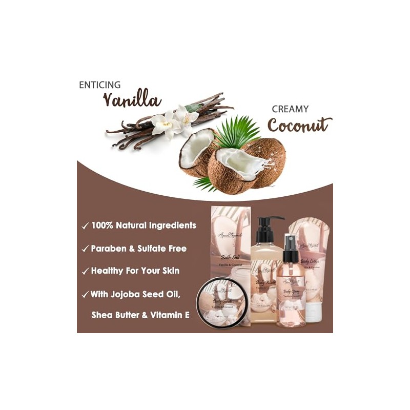Aqua Elegante- Cestas de spa para mujeres Juego de baño