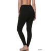 Women's Premium Cotton Full Length Leggings (Small, Black)