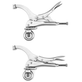 QWORK 9inch Drill Press Locking Clamp, 2 Pack, Fix Clamp, Strong Gripping Clip