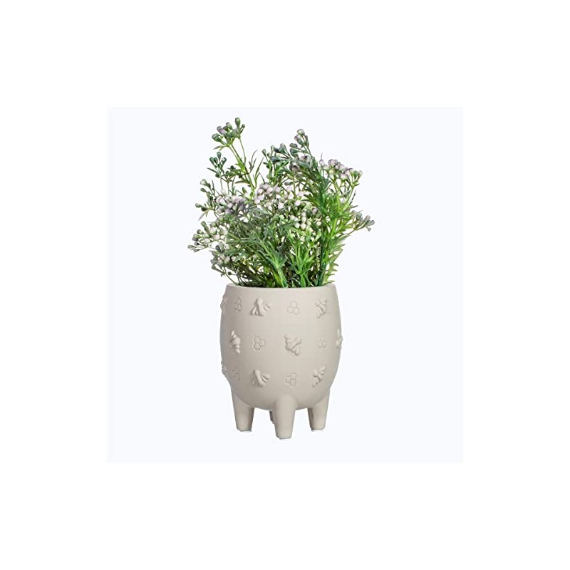 Sass & Belle Leggy Cement Planter with Bees