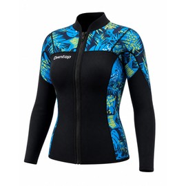 Owntop Women Wetsuit Top, 2mm Thermal High Stretch Neoprene