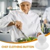 Tofficu 100pcs Chef's Coat Buttons: Uniform Suit - Plastic Round