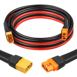 MOOKEERF XT60i to XT60 Extension Cable 10AWG 5FT XT60i Female to XT60 Male Connector Cable for Portable Power Station Solar Panel