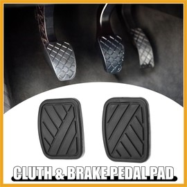 Partuto Anti-Slip Clutch Brake Pedal Cover Fit for Suzuki SX4-2 Pcs Black Replacement