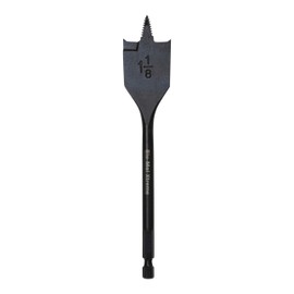 Disston 1 1/8" Threaded Spade Bit 10X Faster than standard spade bit, 6" long, E0102688