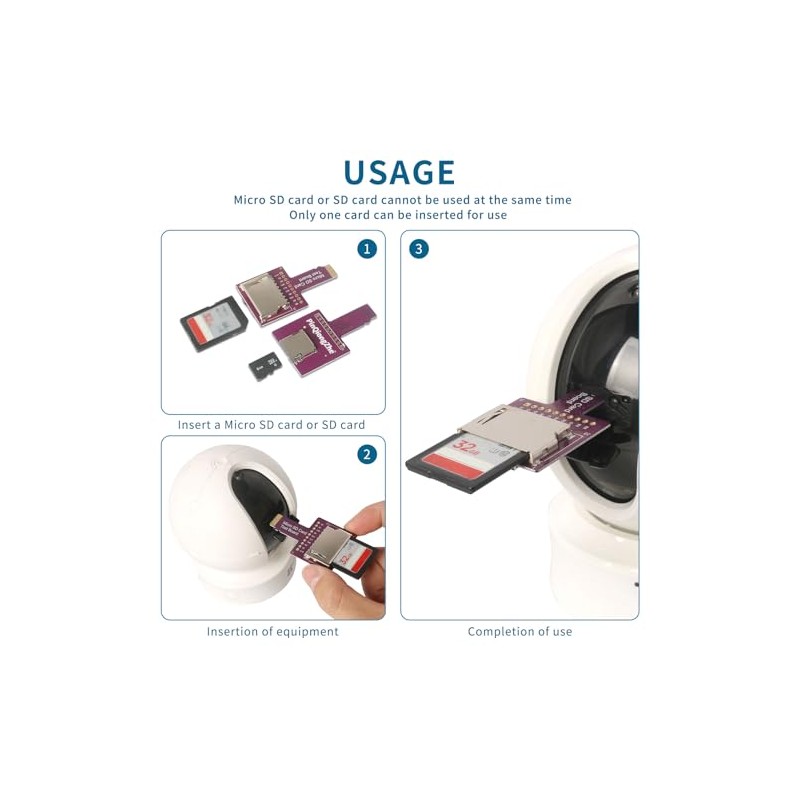 Kit de tarjeta de memoria micro SD macho a hembra