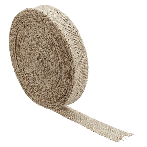 PATIKIL 1 Inch Wide 20 Yards Burlap Fabric Ribbon, 1