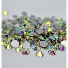 MajorCrafts® 1400pcs 5mm ss20 Crystal AB Flat Back Non-hotfix Glass Cut Rhinestone Crystal Gems C27
