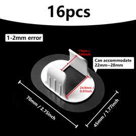 ONEBO 16 hose clamps, pipe clamps, 25 mm, pipe attachment, can be used in washing machines, air conditioners and air pipes