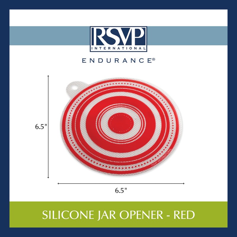 RSVP International Silicone Multi-Purpose Kitchen Tool Jar Opener/Non Skid Pad,