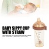 Silicone Weighted Straw Sippy Cup Flip Top Wide Mouth Prevent
