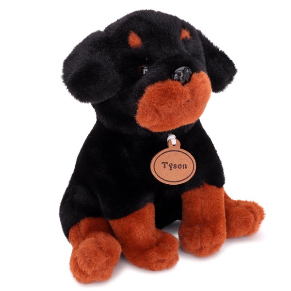 Toyland® 25cm (10") Tyson The Rottweiler Soft Toy - Sitting