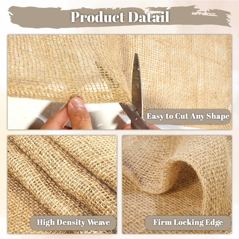 40 inches X 15 FT Natural Burlap Fabrics Plant Covers