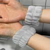 Gray Microfiber Face Washing Wristbands (2-Piece Set) Face Washing Wristband 5ea