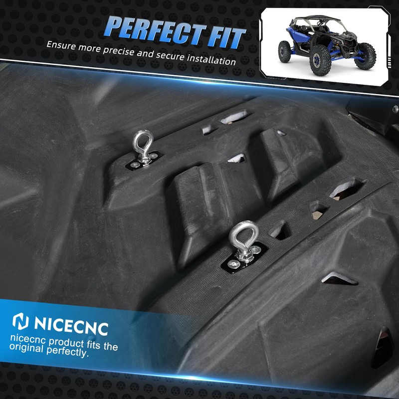 NICECNC 2PCS Lock Tie Down Anchors Aluminum Compatible with Can