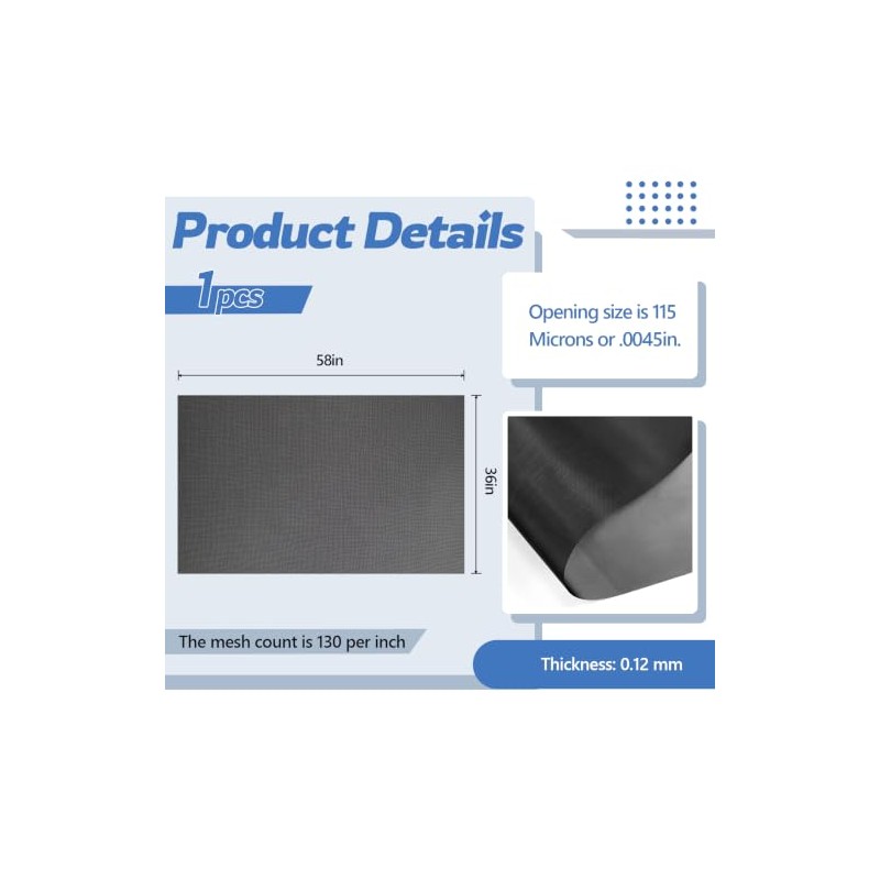 SmoothNovelty 1 Pcs 36'' x 58'' Waterproof Dustproof Prefilter Mesh