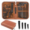 Juego de manicura profesional para cortaúñas, 26 piezas, kit de