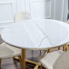 NECAUX 51 Inch Round Clear Table Cover Protector, 1.5mm Thick
