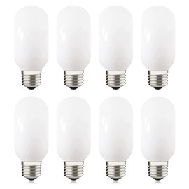 LUMILECT Frosted T45 LED Bulb 40W Equivalent, Natural White 4000K, Milky Glass, 4 Watt Dimmable Tubular E26 LED Light Bulbs for Chandelier Ceiling Fans, 8 Pack