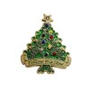 Green Merry Christmas Xmas New Year Tree Star Pin Badge Brooch Memorabilia Gift
