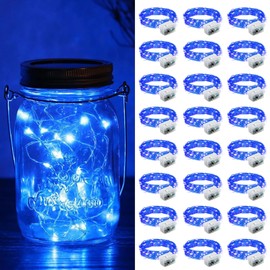 Fairy Lights Battery Operated, String Lights Battery Powered 7ft 20 Led Twinkle Lights (Blue, 24)