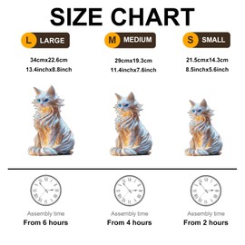 Wooden Puzzle for Adults-160PCS Noble Cat Unique Shape Advanced Wooden Jigsaw Puzzle for Adult, Challenge Wood Jigsaw Puzzles,Best Gift,Home Decoration