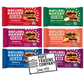 POPS TRADING COMPANY Since 1998 Whole Wheat Bakery Fig Bars Variety Pack 12ct Apple Peach Apricot Blueberry Raspberry Fig Strawberry