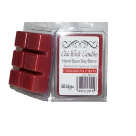ChicWick Candles 2Pack Cinnamon Fiery Soy Blend Wax Melts 6oz 12 Wax Cubes Wax Tarts Wax Chunks, 50 Plus Hours of Quality Fragrance