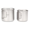 TOMSHOO Ultralight Titanium Cup Outdoor Portable 2PCS Cup Set 350ml