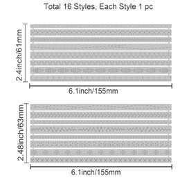 GLOBLELAND Christmas Stitched Borders Cutting Dies Lace Flower Border Dies Stitched Rectangles Metal Die Cuts Stitched Frame Die Cuts for Card Scrapbooking and DIY Craft Album Paper Card Decor