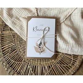 Karte Schwangerschaftsverkündung | mit Pocketfoldumschlag | Schwangerschaft verkünden | Du wirst Oma, Opa, Tante, Papa... (Boho, Für Dich/Wir bekommen ein Baby)