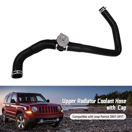 GOLACOD Upper Radiator Coolant Hose with Cap for Patriot 2007-2017 - Direct Fit Replacement for OEM 5058172AF 5058172AG 5058172AJ 05058172AI - Reinforced Coolant Hose Assembly