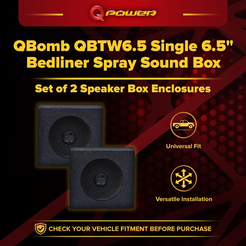 QPower QBomb QBTW6.5 Single 6.50 Inch Heavy Duty MDF Material