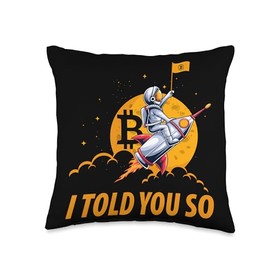 BTC Halving 2024 Smart Contract Wallet Integration I Told You So Throw Pillow, 16x16, Multicolor