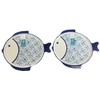 Sigrid Olsen Melamine Fish Plates (Blue & White Fish Shaped