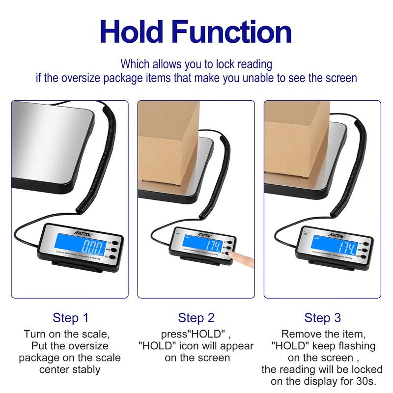 ACTECK Digital Shipping Postal Scale, 460 lb x1oz High Accuracy