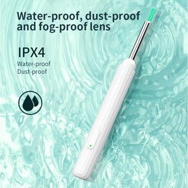 Rechargeable Earwax Removal Tool Kit with 360° Wide Angle Camera - Waterproof, Type-C Charging, Portable Ear Cleaning Tool with 8 Accessories for iPhone and Android Phones