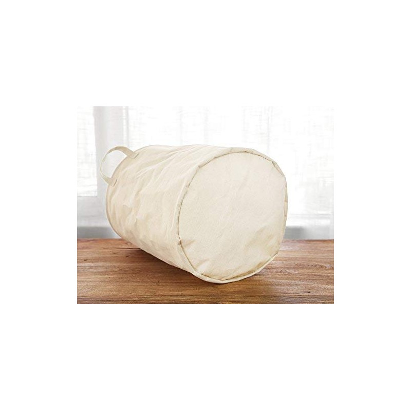 FiveSeasonStuff Pack of 2 Foldable Light Beige Cotton Linen Storage