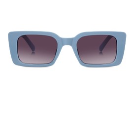 Onrtry Rectangle Sunglasses for Women Men Vintage Fashion Sun Glasses (Blue Frame/Gradient Grey)