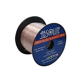 Absolute USA SWH16250 16 Gauge Car Home Audio Speaker Wire Cable Spool 250'