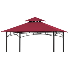 SCOCANOPY Upgraded Ripstop Fabric Replacement Canopy Grill BBQ Gazebo Roof Top, for Gazebo Model L-GG001PST-F,(Burgundy Ripstop)