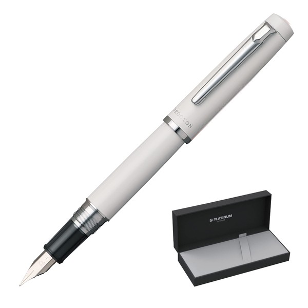 Platinum PNS-5000 3-3 Fountain Pen, Procion #3, Porcelain White, Medium