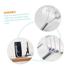 iplusmile 2pcs Spiral Cable Wrap Sleeve Electrical Wire Organizer Pe Material Flexible Cord Protector for Tidy Spaces for Charging and Desk Management