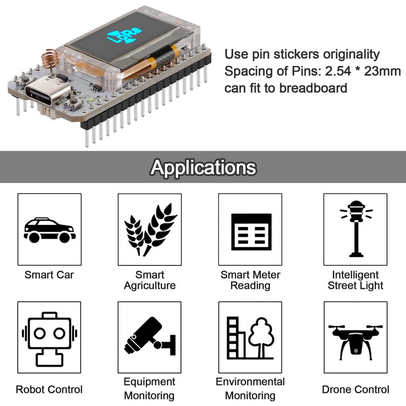 Seamuing 2 Pack ESP32 LoRa V3 Development Board with 863-928MHz