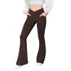 COPYLEAF Flare Leggings with Pockets for Women Seamless Crossover Yoga