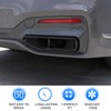DIYUCAR Stainless Steel Exhaust Trim Black Exhaust Pipe Decoration Accessories
